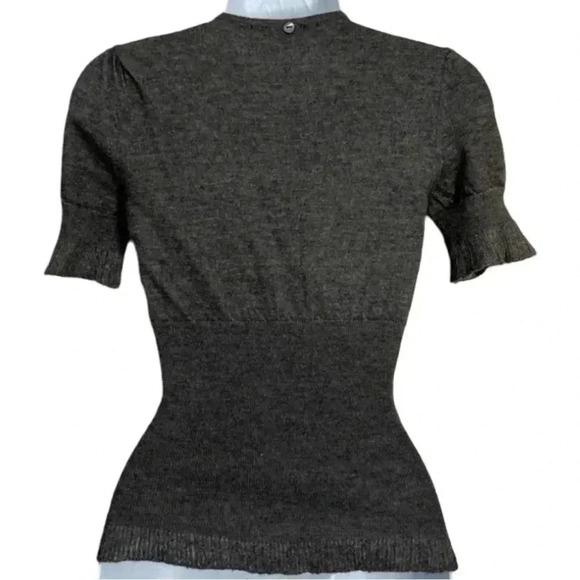 Dolce & Gabbana Alpaca Blend Knit Sweater Top Size 42 Gray Quiet Luxury Top - Picture 4 of 16